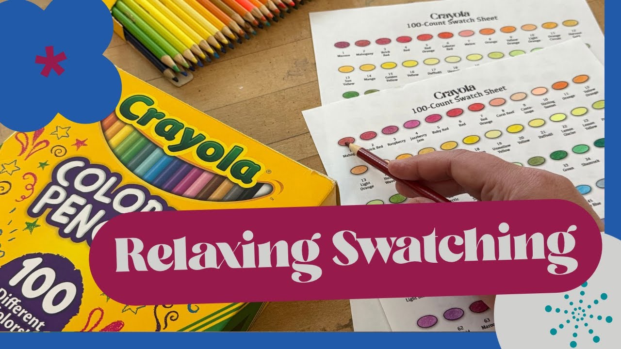 Swatching the Crayola 100 Count Colored Pencils | Real-Time Swatch Chart