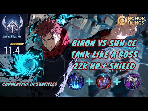 Undying Biron VS Sun Ce | INSANE Sustain with Biron Undying Build| Honor of King Biron Build & Guide