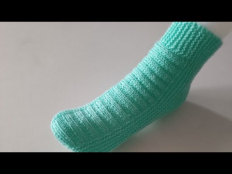 Knit super easy “worm socks” for adults with just 2 needles 🐛