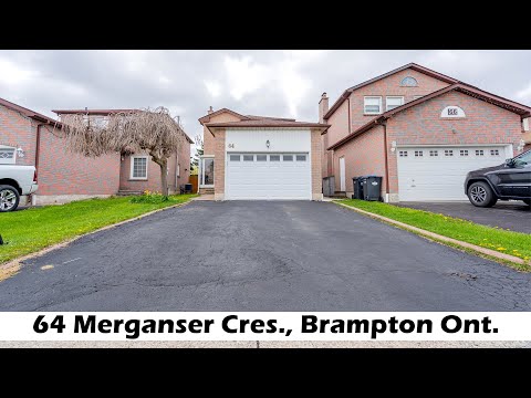 63 Merganser Cres Brampton - Detached Home for Sale