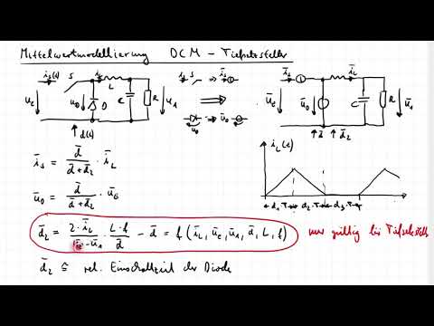 Le_R8a Regelung DCDC Wandler - CCM/DCM Mittelwertmodell Tiefsetzsteller
