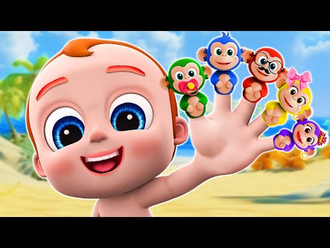 Five Little Monkeys🐒 | Funny Monkey 🙈 | Animal Sounds Song | NEW✨ More Nursery Rhymes & Baby Songs