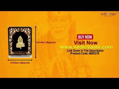 Shirdiwale Saibaba Desktop Frame in 24K Pure Swiss Gold Touch video