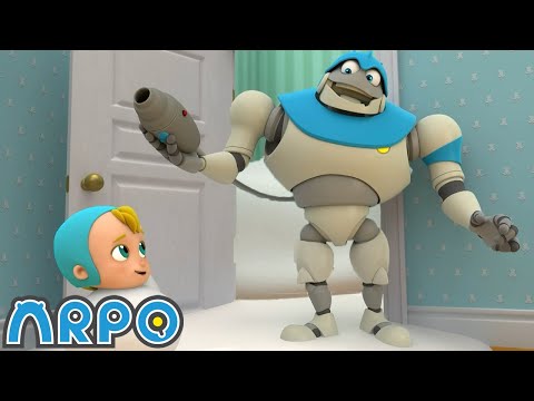 Snow EVERYWHERE!!! | 1+ Hours of ARPO Christmas | Moonbug No Dialogue Comedy Cartoons for Kids