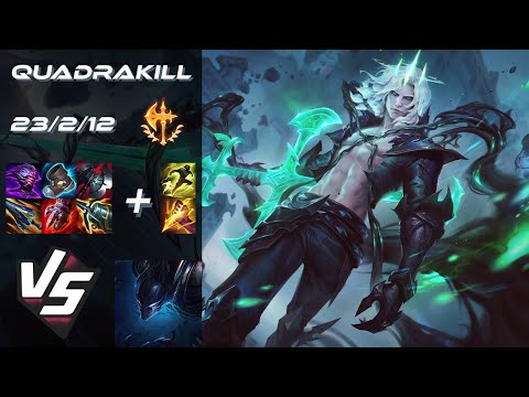 JUNGLE Viego vs Nocturne [QUADRAKILL] - NA Challenger Patch 25.S1.3