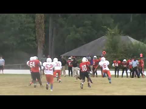 Jaylan Coleman...#6 North Clayton Middle Tigers...Touchdown!(Cut back on toss sweep)