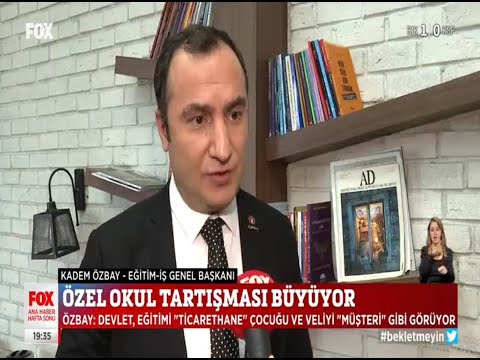Genel Başkanımız Kadem Özbay, Fox TV Ana Haber’e yaptığı değerlendirmede, MEB’in okulları ticarethane, velileri de müşteri olarak gördüğünü ifade etti. | EĞİTİM İŞ
