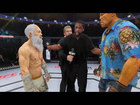 Old Bruce Lee vs. Aloha Hulk - EA Sports UFC 4 - Epic Rematch
