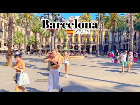 BARCELONA, SPAIN — GOTHIC QUARTER & LA RAMBLA WALKING TOUR 4K