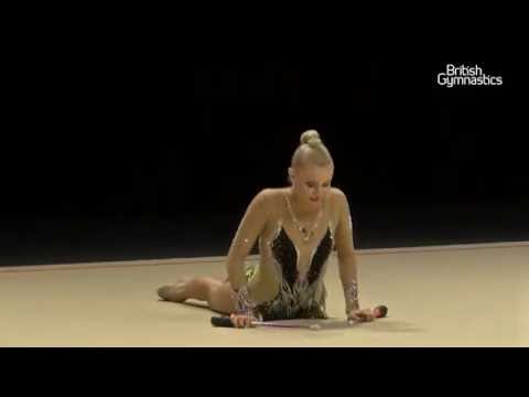 Stephani Sherlock BRONZE Senior Clubs 2016 Rhythmic British Championships