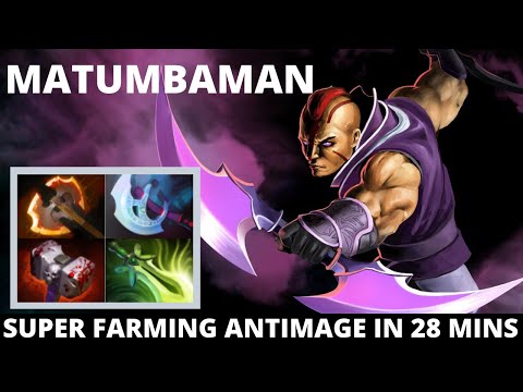 MATUMBAMAN FARMING GOD ANTIMAGE END IN 28 MINS FULL GAMEPLAY DOTA2 TV