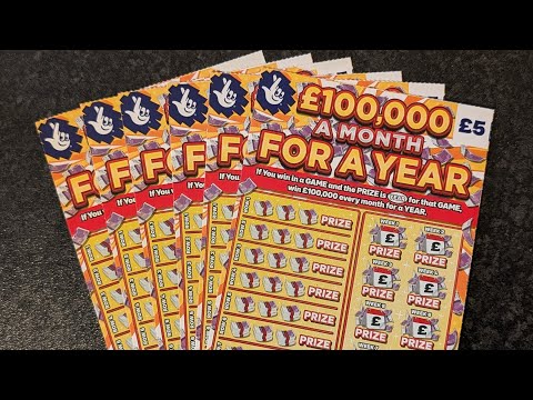 £30 Brand New £100k A Month For A Year UK Allwyn National Lottery Scratch Cards