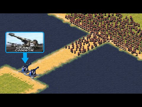 Can 2 Grand Cannons defend the Bridge? - Red Alert 2