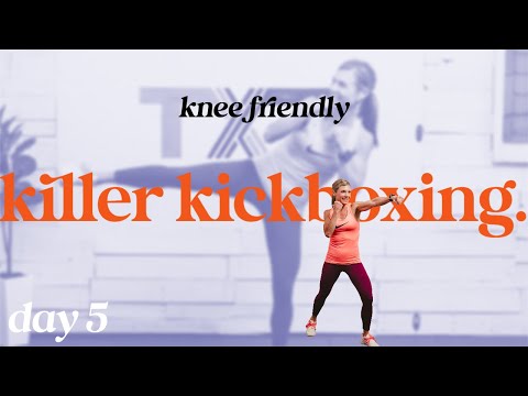 40 Minute Knee-Friendly Killer Kickboxing Workout | 4 Week Challenge  - Day 5