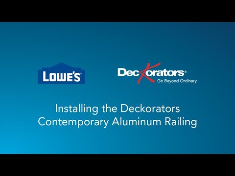 Installing The Deckorators Contemporary Aluminum Railing