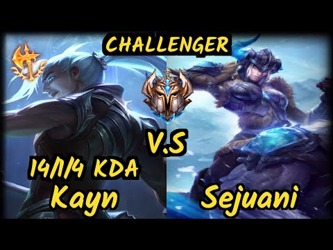 MADL Bluerzor (KAYN) vs SEJUANI - 14/1/4 KDA JUNGLE CHALLENGER GAMEPLAY - EUW