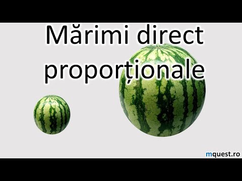 Mărimi direct proportionale, clasa  a VI-a