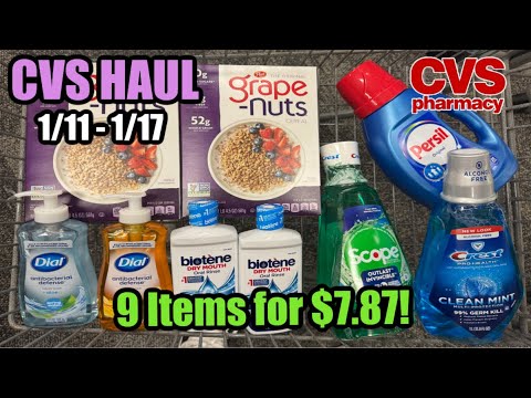 CVS HAUL (1/11 - 1/17) | **Grab 9 Items for $7.87!