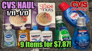CVS HAUL (1/11 - 1/17) | **Grab 9 Items for $7.87!