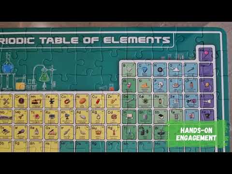 Multicolor Wooden Periodic Table of Elements Jigsaw Puzzle (108 Jumbo Pieces)