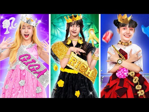 One Colored Dance Challenge!! Rich Vs Poor Vs Giga Rich...Who Will Be Winner ?  | Baby Doll Show