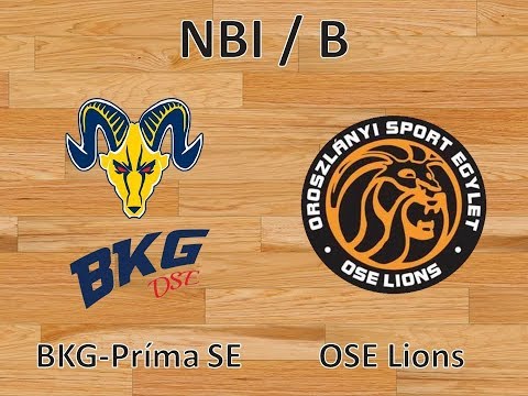 BKG-Príma SE vs OSE Lions élő közvetítés