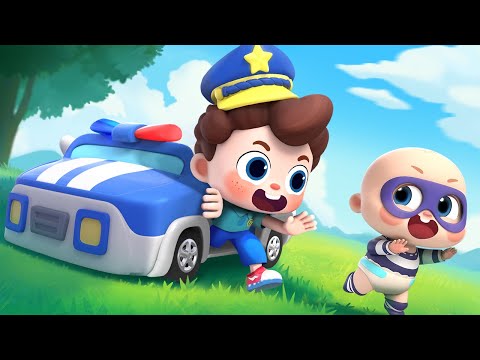 Little Police Chases Thief | Police Car | Kids Songs | Learn Colors | Neo's World | BabyBus