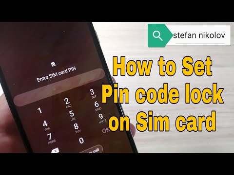 How to set pin code lock on Sim card. All Android phones.