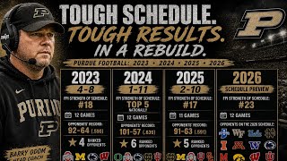 Purdue Football: Brutal Schedules-Tougher Rebuild