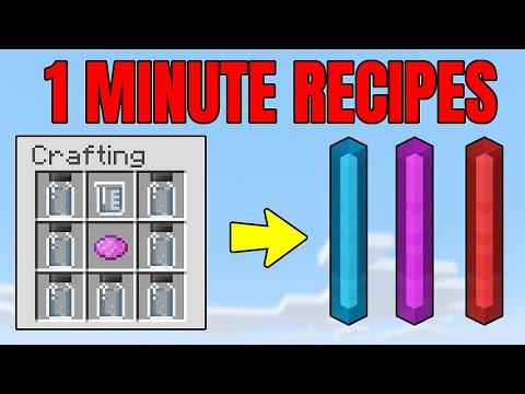 How To Craft Glowsticks - 1 MINUTE MINECRAFT RECIPES