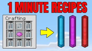 How To Craft Glowsticks - 1 MINUTE MINECRAFT RECIPES