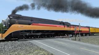 Union Pacific 844 Southern Pacific 4449
