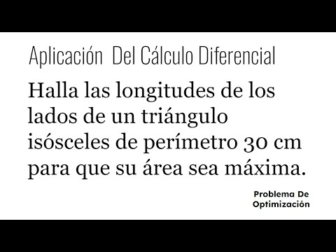 EJERCICIO DE OPTIMIZACIÓN. Aplicación Del Cálculo Diferencial.