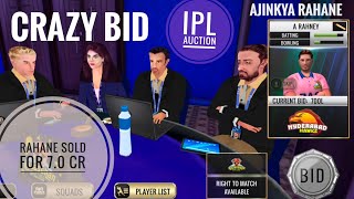 Ajinkya Rahane ipl auction sold for 7.0 crore thriller competition between the franchise's
