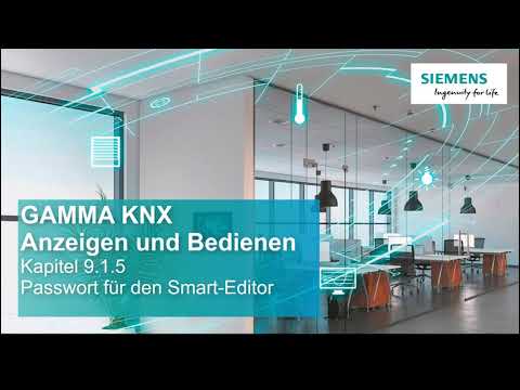 9.1.5 Siemens GAMMA KNX IP Control Center V4: Sicherheit – Smart-Editor-Passwort