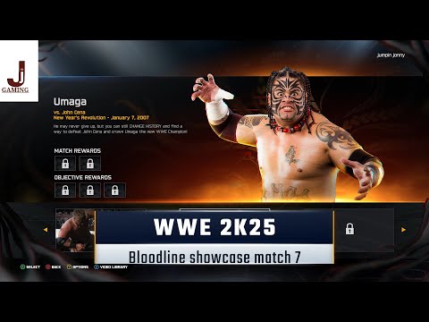 WWE 2K25 Showcase match 7 complete all objectives Umaga Vs John Cena New years revolution