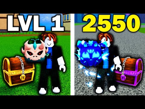 Noob To Max With Only FRUIT CHESTS In Blox Fruits