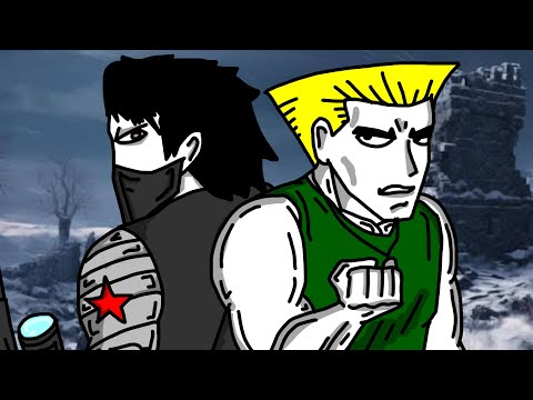Winter soldier vs guile-super soldiers clash/flipaclip animation