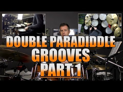 Drum Lessons - Double Paradiddle Grooves - Part 1