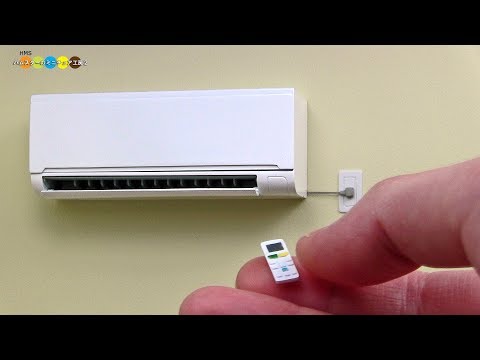 DIY Miniature Air condition ミニチュアエアコン作り Video