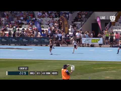 GIRLS U11 4X100M HEAT 1 - 2017 SUBWAY STATE RELAY CHAMPIONSHIPS // LAVicTV