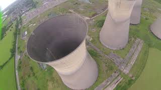 Old abandoned cooling towers FPV sesh. Giants on the horizon