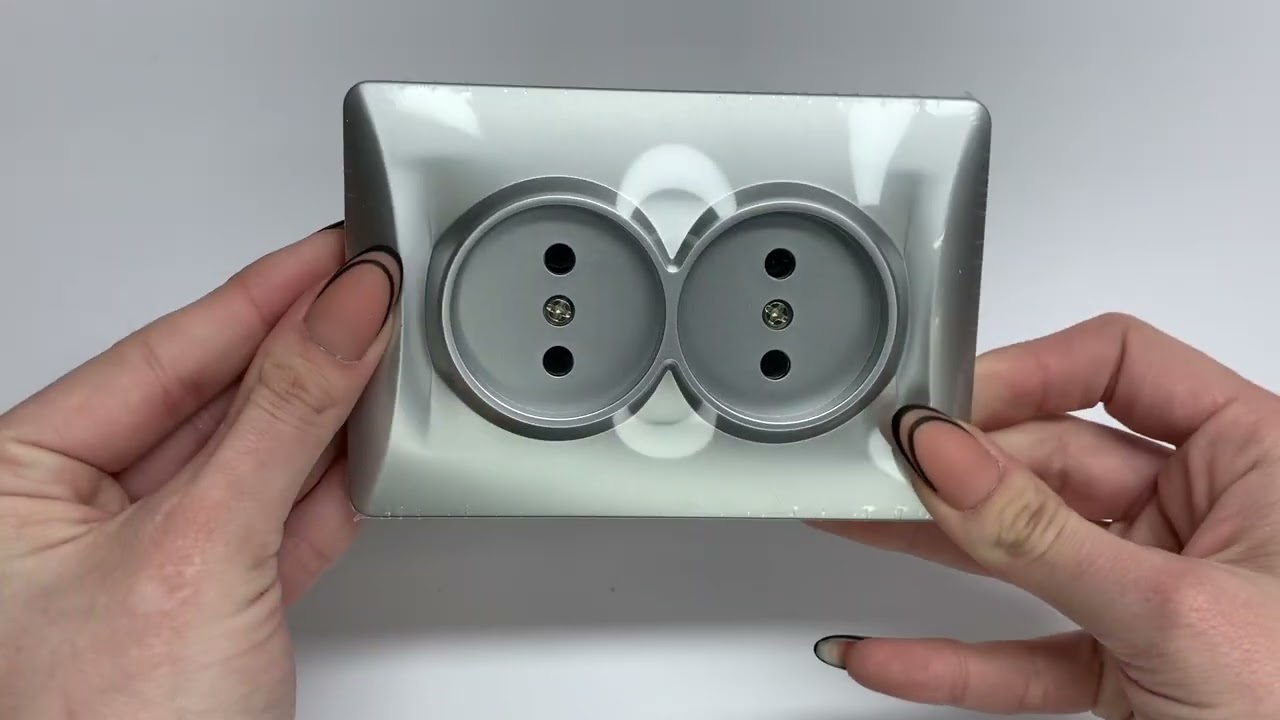 Розетка двомісна б/з VIDEX Binera срібний шовк (VF-BNSK2-SS)