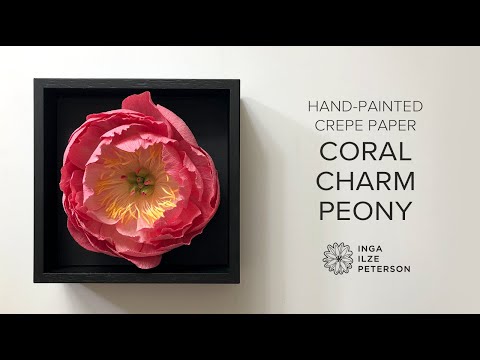 Behind the Scenes: Making a Coral Charm Peony from Hand Painted Crepe Paper