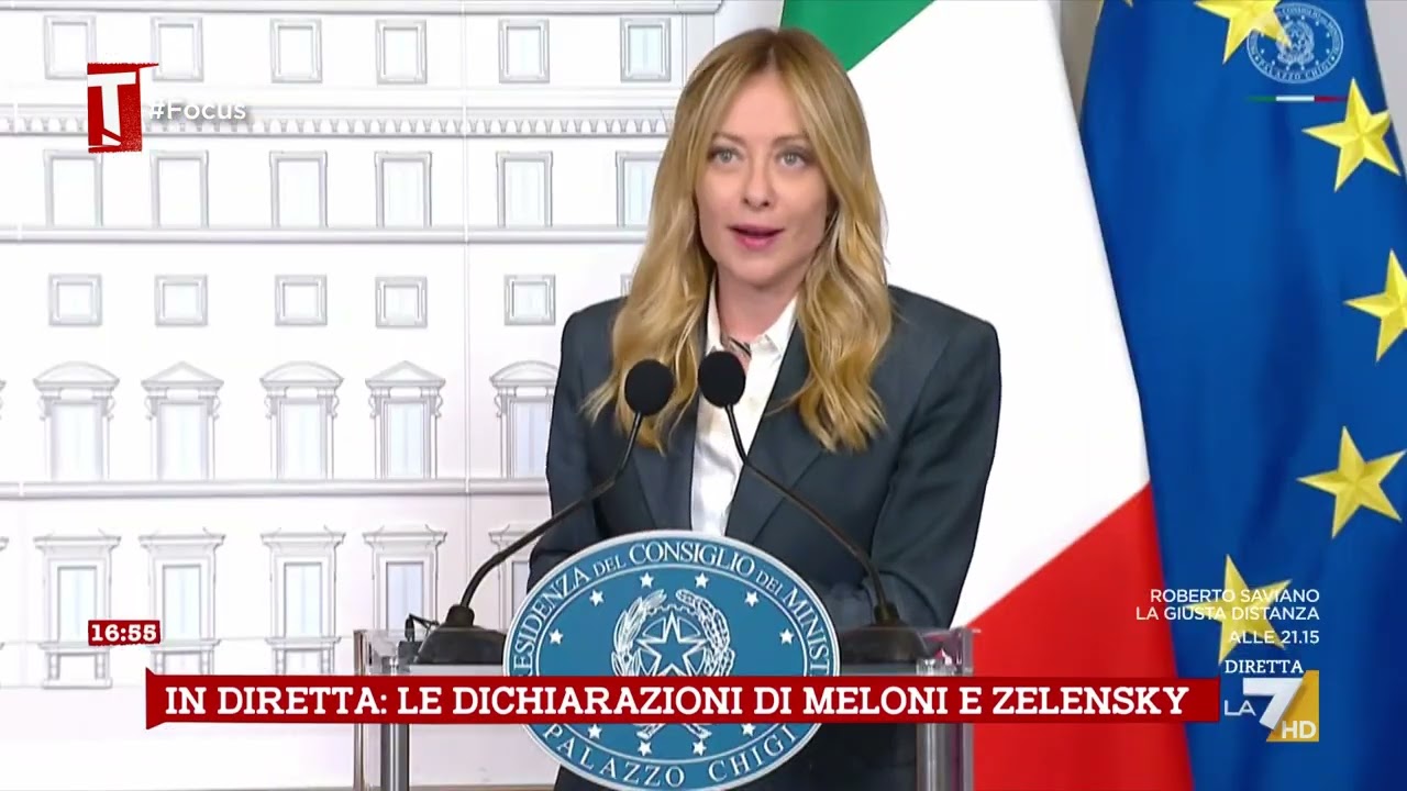Zelensky in Italia: le dichiarazioni di Giorgia Meloni