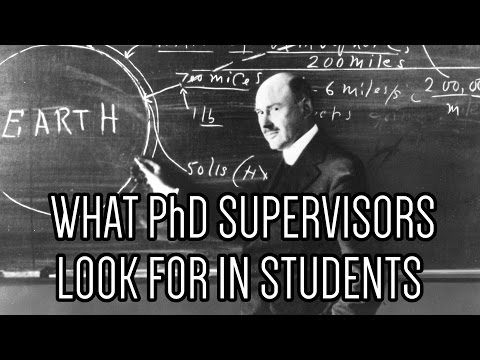 What do supervisors look for in their PhD students?
