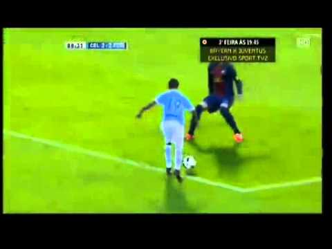 Gol de Oubiña Celta-2 Barça-2