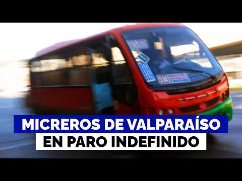 Micreros de Valparaíso comienzan paro indefinido: acusan deuda de $20 mil millones