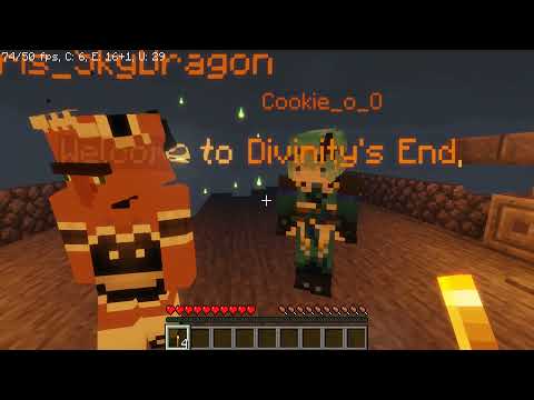 【Minecraft】1.16.5外國大型CTM地圖《Divinity's End》困難難度－餅乾&阿仁&雞雞 遊玩紀錄 part.1。初次上陣。開場有點酷欸！ 取得第一區光碟，抵達第2區。
