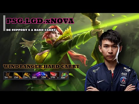 PSG-LGD.XNOVA FROM SUPPORT TO HARD CARRY! WINDRANGER!! DOTA 7.26 C